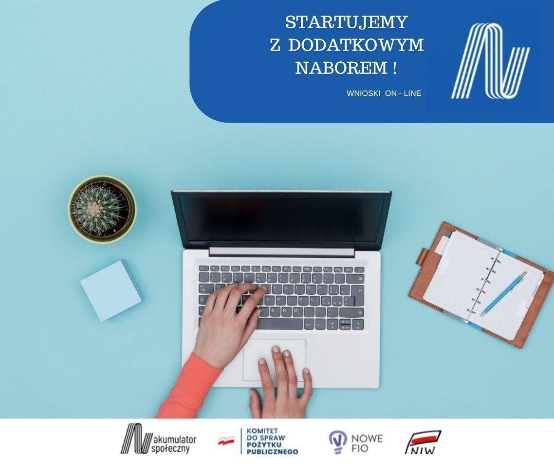 Czas start! ⏰ Rozpoczynamy dodatkowy  nabór wniosków !! Fundusz AKUMULATOR SPOŁECZNY 2022 -