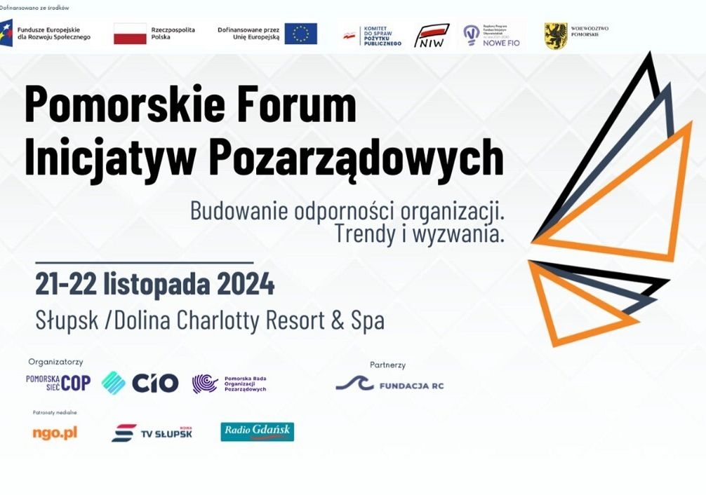 Pomorskie Forum Inicjatyw Pozarządowych 2024! grafika