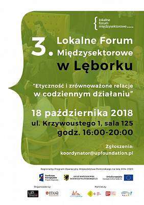 III Lokalne Forum Międzysektorowe w Lęborku - zaproszenie