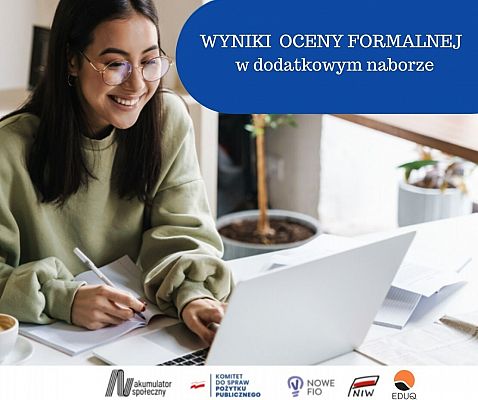 Wyniki oceny formalnej  w dodatkowym naborze – Fundusz Nowy Akumulator Społeczny – edycja 2022