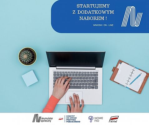 Czas start! ⏰ Rozpoczynamy dodatkowy  nabór wniosków !! Fundusz AKUMULATOR SPOŁECZNY 2022 -