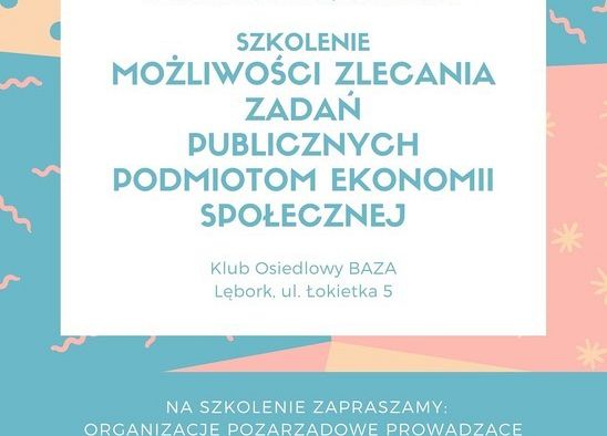 Szkolenie!!! Możliwości zlecania zadań publicznych podmiotom ekonomii społecznej. grafika
