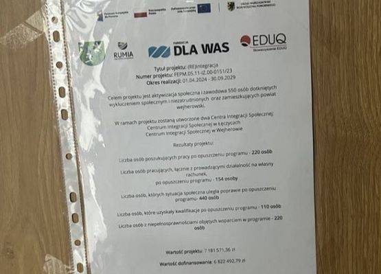 Piątkowe warsztaty społeczne w ramach projektu REintegracja grafika